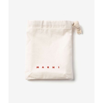 マルニ MARNI Metal Logo Bicolor Trifold Wallet メタル （BARK(00M51)）｜詳細画像