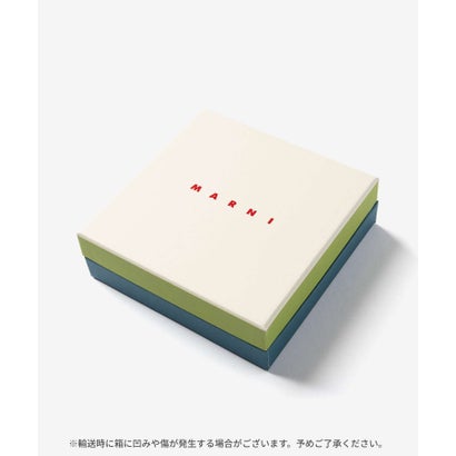 マルニ MARNI Metal Logo Bicolor Trifold Wallet メタル （BARK(00M51)）｜詳細画像