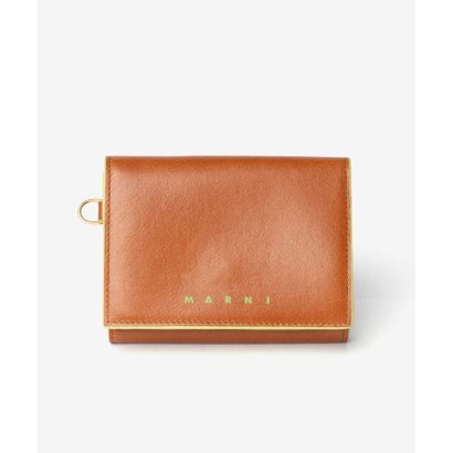 マルニ MARNI Metal Logo Bicolor Trifold Wallet メタル （BARK(00M51)）｜詳細画像