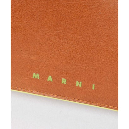 マルニ MARNI Metal Logo Bicolor Trifold Wallet メタル （BARK(00M51)）｜詳細画像