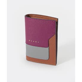 二つ折り財布 PFMOQ14U13 LV520 レディース 財布 サフィアーノカーフスキン バイフォールド ミニ財布 レザー （プラム×アッシュ×モカ）