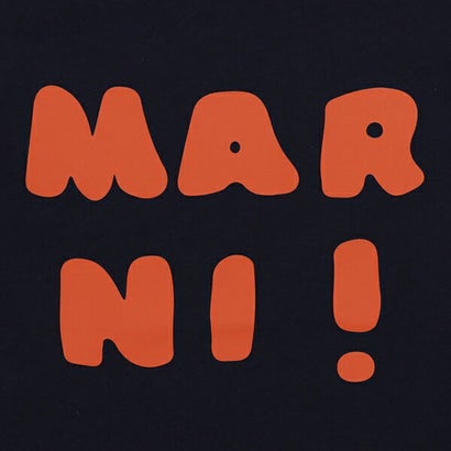マルニ MARNI Tシャツ・カットソー ロゴプリントクルーネックTシャツ キッズ ロゴ ネイビー キッズ MARNI M00934M00HZ MT163U 0M803 （NAVY）｜詳細画像