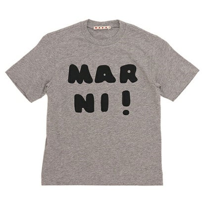 マルニ MARNI Tシャツ・カットソー ロゴプリントクルーネックTシャツ キッズ ロゴ グレー キッズ MARNI M00934M00HZ MT163U 0M903 （GREY）｜詳細画像