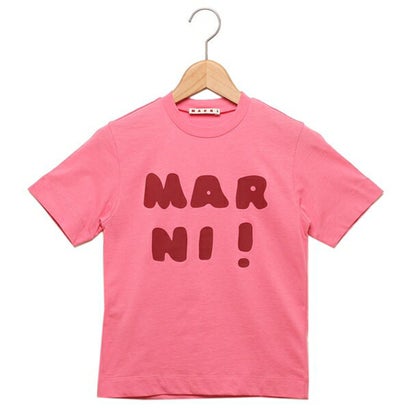 マルニ MARNI Tシャツ・カットソー ロゴプリントクルーネックTシャツ キッズ ロゴ ピンク キッズ MARNI M00934M00HZ MT163U 0M338 （PINK）｜詳細画像