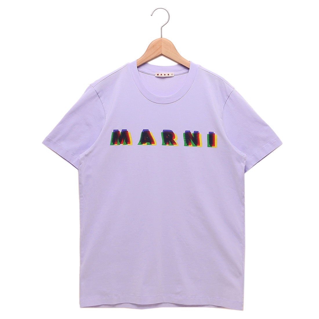 マルニ MARNI Tシャツ 3D MARNIプリント コットンTシャツ 半袖Tシャツ トップス パープル メンズ MARNI HUMU0198PE  USCV16 MCC42 （THISTLE）