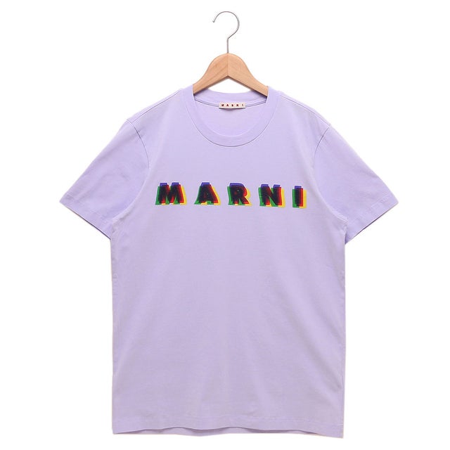 
                    Tシャツ 3D MARNIプリント コットンTシャツ 半袖Tシャツ トップス パープル メンズ HUMU0198PE USCV16 MCC42 （THISTLE）