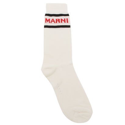 マルニ MARNI ソックス 靴下 ミッドカーフソックス ホワイト メンズ MARNI SKZC0088Q1 UFC137 00W01 （LILY WHITE）｜詳細画像