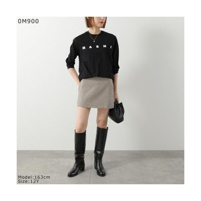 マルニ MARNI MARNI KIDS 長袖 Tシャツ M01603 M00RF ロゴ （0M100/ホワイト）｜詳細画像