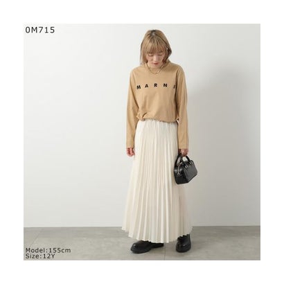 MARNI KIDS 長袖 Tシャツ M01603 M00RF ロゴ （0M721/カーキブラウン）｜詳細画像