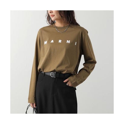 MARNI KIDS 長袖 Tシャツ M01603 M00RF ロゴ （0M721/カーキブラウン）｜詳細画像