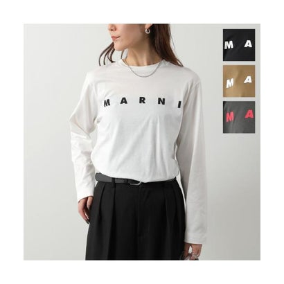MARNI KIDS 長袖 Tシャツ M01603 M00RF ロゴ （0M721/カーキブラウン）｜詳細画像
