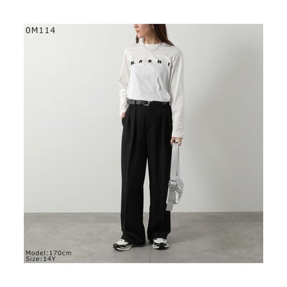 MARNI KIDS 長袖 Tシャツ M01603 M00RF ロゴ （0M721/カーキブラウン）｜詳細画像