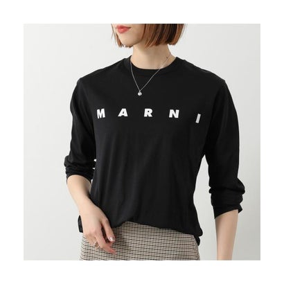 マルニ MARNI MARNI KIDS 長袖 Tシャツ M01603 M00RF ロゴ （0M900/ブラック）｜詳細画像