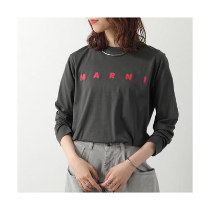 マルニ MARNI MARNI KIDS 長袖 Tシャツ M01603 M00RF ロゴ （0M900/ブラック）｜詳細画像