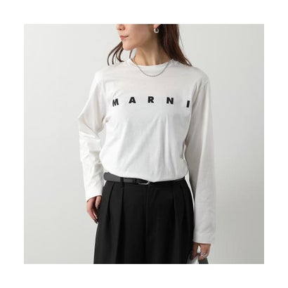 マルニ MARNI MARNI KIDS 長袖 Tシャツ M01603 M00RF ロゴ （0M900/ブラック）｜詳細画像