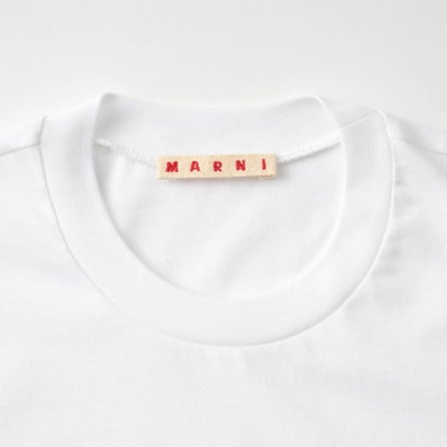 マルニ MARNI Tシャツ キッズ T-SHIRT WITH PEEPING MARNI LOGO M01415 M00RF （ホワイト(0M100)）｜詳細画像
