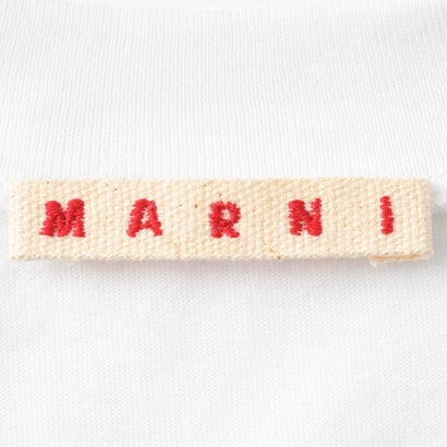 マルニ MARNI Tシャツ キッズ T-SHIRT WITH PEEPING MARNI LOGO M01415 M00RF （ホワイト(0M100)）｜詳細画像