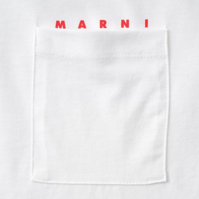 マルニ MARNI Tシャツ キッズ T-SHIRT WITH PEEPING MARNI LOGO M01415 M00RF （ホワイト(0M100)）｜詳細画像