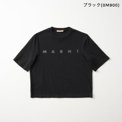 マルニ MARNI Tシャツ キッズ T-SHIRT WITH RHINESTONE LOGO M01968 M00SG （ブラック(0M900)）｜詳細画像