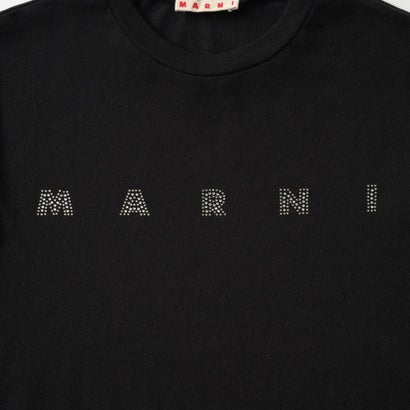 マルニ MARNI Tシャツ キッズ T-SHIRT WITH RHINESTONE LOGO M01968 M00SG （ブラック(0M900)）｜詳細画像