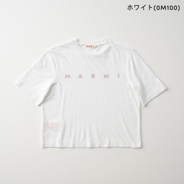 Tシャツ キッズ T-SHIRT WITH RHINESTONE LOGO M01968 M00SG （ホワイト(0M100)）