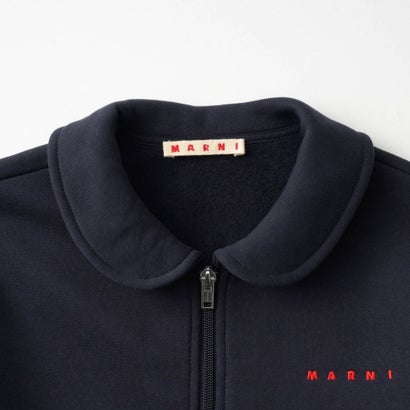 マルニ MARNI ブルゾン キッズ LOGO PETER PAN COLLAR ZIPPER JACKET M01879 M00XC （ネイビー(0M862)）｜詳細画像