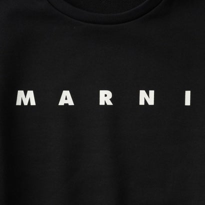 マルニ MARNI スウェット キッズ CROPPED CREW-NECK SWEATSHIRT WITH LOGO M01878 M00V0 （ブラック(0M900)）｜詳細画像