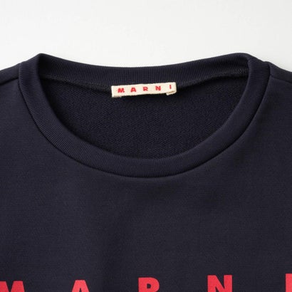 マルニ MARNI スウェット キッズ CROPPED CREW-NECK SWEATSHIRT WITH LOGO M01878 M00V0 （ネイビー(0M862)）｜詳細画像