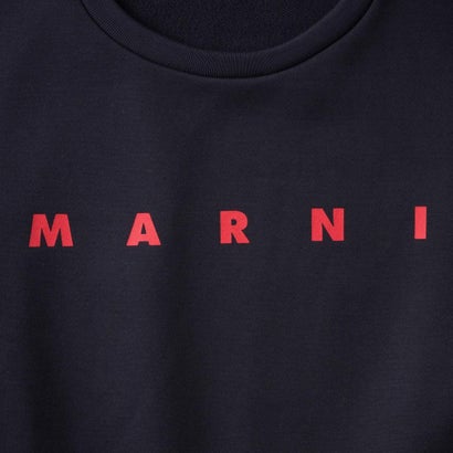 マルニ MARNI スウェット キッズ CROPPED CREW-NECK SWEATSHIRT WITH LOGO M01878 M00V0 （ネイビー(0M862)）｜詳細画像