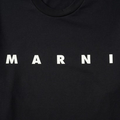 マルニ MARNI Tシャツ キッズ LONG-SLEEVED T-SHIRT WITH BOLD MARNI LOGO M01603 M00RF （ブラック(0M900)）｜詳細画像