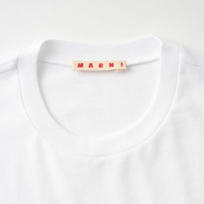 マルニ MARNI Tシャツ キッズ LONG-SLEEVED T-SHIRT WITH BOLD MARNI LOGO M01603 M00RF （ホワイト(0M100)）｜詳細画像