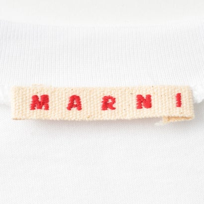 マルニ MARNI Tシャツ キッズ LONG-SLEEVED T-SHIRT WITH BOLD MARNI LOGO M01603 M00RF （ホワイト(0M100)）｜詳細画像