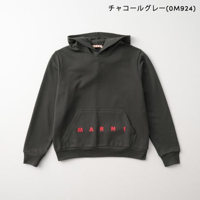 マルニ MARNI パーカー キッズ SWEATSHIRT WITH LOGO M01883 M00V0 （チャコールグレー(0M924)）｜詳細画像