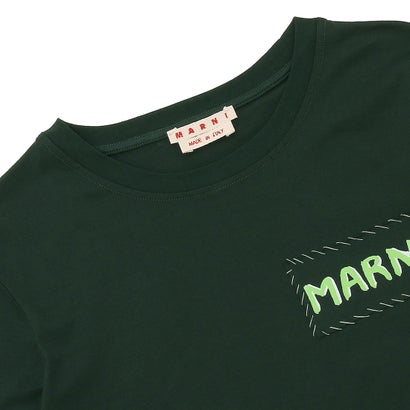 マルニ MARNI Tシャツ カットソー レギュラーフィット オーガニックコットン グリーン レディース MARNI THJE0294X0 UTC017 00V89 （SPHERICAL GREEN）｜詳細画像