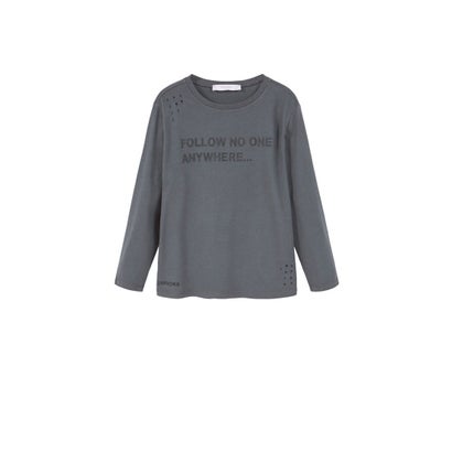 Tシャツ .-- GOAL （チャコール）｜詳細画像