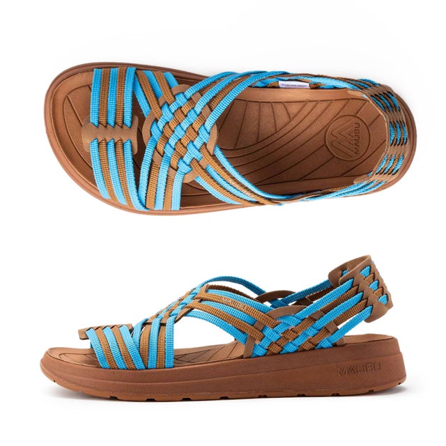 CANYON ワラチサンダル メンズ レディース ポリエステル アーチサポート MS060082 BLUE/WHISKEY