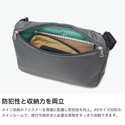 ショルダーバッグ メンズ レディース 小さめ コンパクト 斜めがけ ブランド かっこいい 軽量 軽い 大人 防水 撥水 ショルダー 横型 シンプル A5 3L ELBERT EQPK-02 （Khaki）｜詳細画像