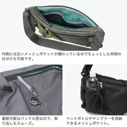 ショルダーバッグ メンズ レディース 小さめ コンパクト 斜めがけ ブランド かっこいい 軽量 軽い 大人 防水 撥水 ショルダー 横型 シンプル A5 3L ELBERT EQPK-02 （Khaki）｜詳細画像