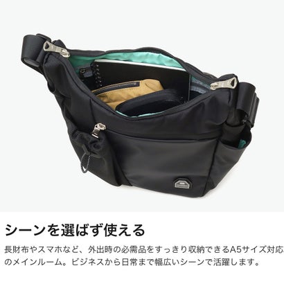 ショルダーバッグ メンズ レディース 斜めがけ ブランド かっこいい 軽量 軽い 大人 防水 撥水 ショルダー シンプル おしゃれ カジュアル 肩掛け A5 5L ELBERT EQPK-03 （Khaki）｜詳細画像