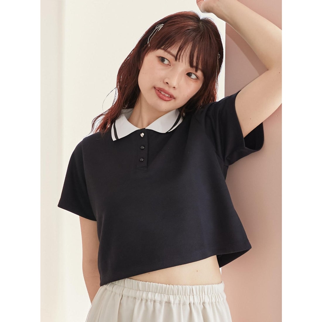 マジェスティックレゴン MAJESTIC LEGON ラインカラークロップド
