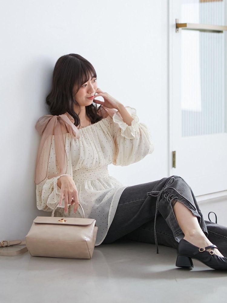 マジェスティックレゴン MAJESTIC LEGON ショルダーリボンオフショル
