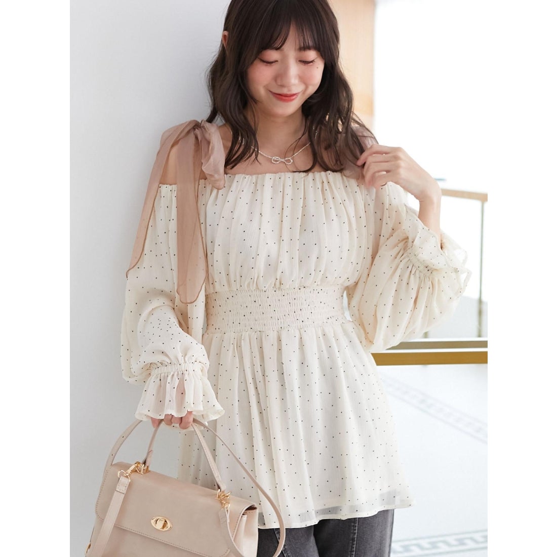 マジェスティックレゴン MAJESTIC LEGON ショルダーリボンオフショル