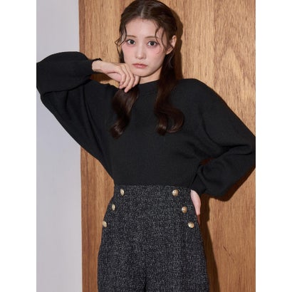 ボリュームスリーブニット （ピンク）｜詳細画像