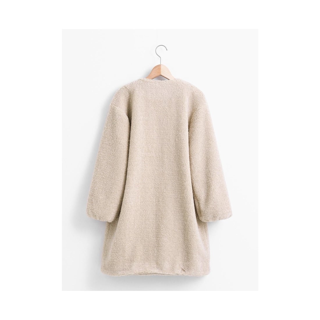 MAJESTIC LEGON もこもこボアロングコート グレージュ -ファッション 
