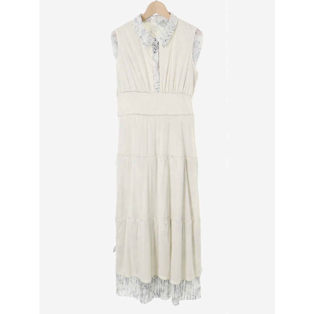 マジェスティックレゴン MAJESTIC LEGON レースアップ花柄プリーツ 