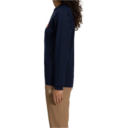 マムート MAMMUT アウトドア QD ロゴ プリント ロングスリーブ Tシャツ アジアンフィット レディース 女性 ウィメンズ 長袖Tシャツ （50647 MARINE-MAMMUTREDPRT1）｜詳細画像