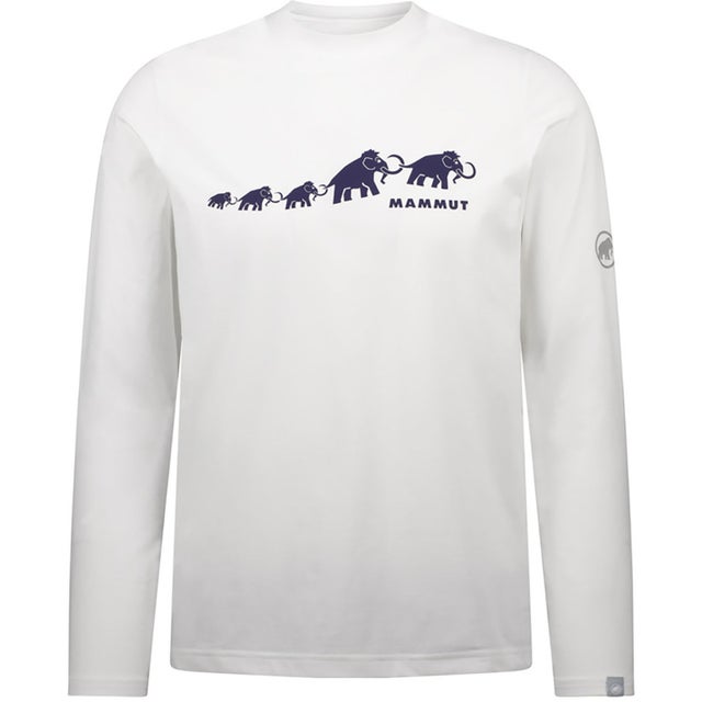 アウトドア QD ロゴ プリント ロングスリーブ Tシャツ アジアンフィット 1016-01030 メンズ 長袖 ロンT トップス （00714 WHITEPRT5）