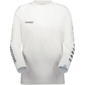 アウトドア QD ロゴ プリント ロングスリーブ Tシャツ アジアンフィット 1016-01030 メンズ 長袖 ロンT トップス （00742 WHITE-BLACKPRT3）