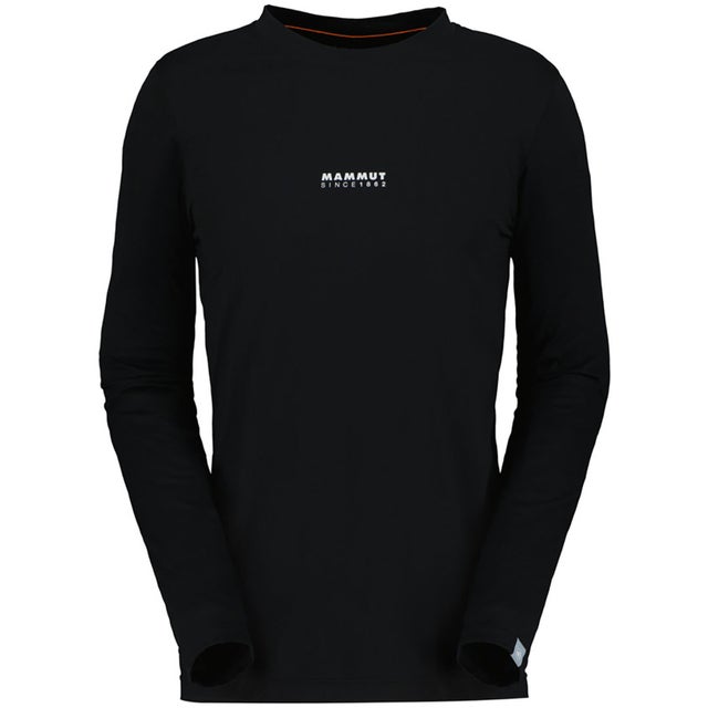 アウトドア QD ロゴ プリント ロングスリーブ Tシャツ アジアンフィット 1016-01030 メンズ 長袖 ロンT トップス （00253 BLACKPRT1）