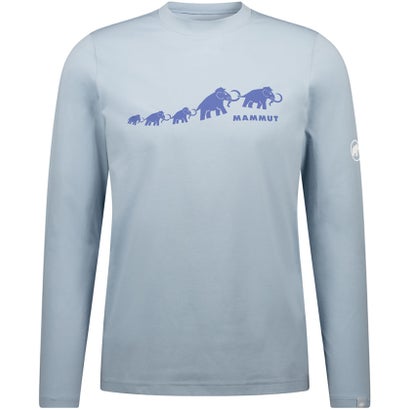 マムート MAMMUT アウトドア QD ロゴ プリント ロングスリーブ Tシャツ アジアンフィット 1016-01030 メンズ 長袖 ロンT トップス （00778 BLACK-MAMMUTREDPRT2）｜詳細画像